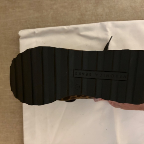 Veronica Beard Hartley Leopard Print Suede & Textured Leather Sneakers 9 - Picture 6 of 7